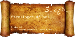 Strelinger Ábel névjegykártya